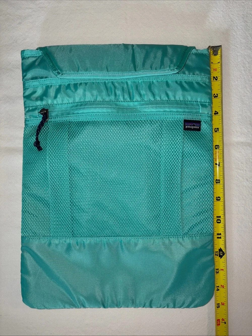 Patagonia Refugio Padded Laptop Sleeve for Backpack Mesh Pocket Teal 15” x 11”